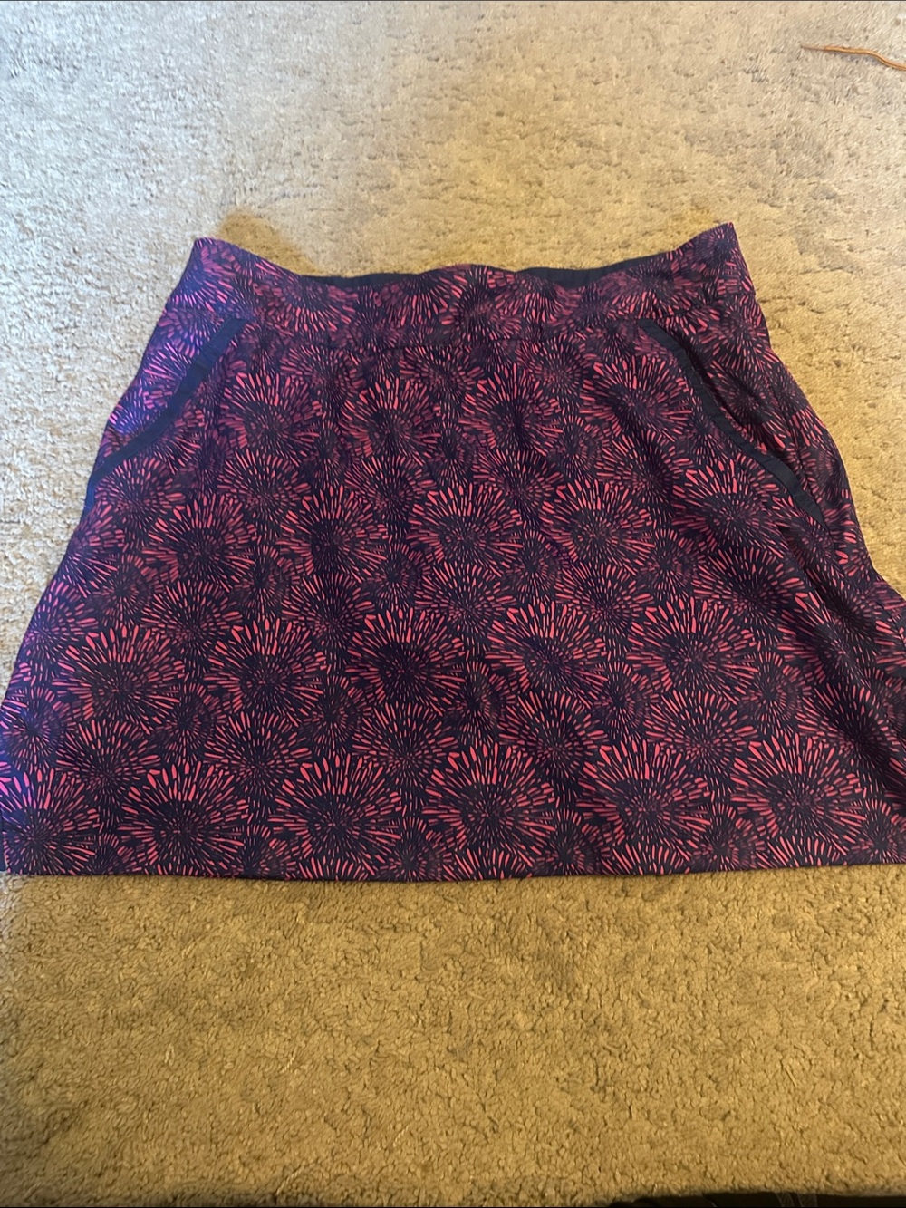 Birdies and Bows Pink Floral-Style Mini Skirt